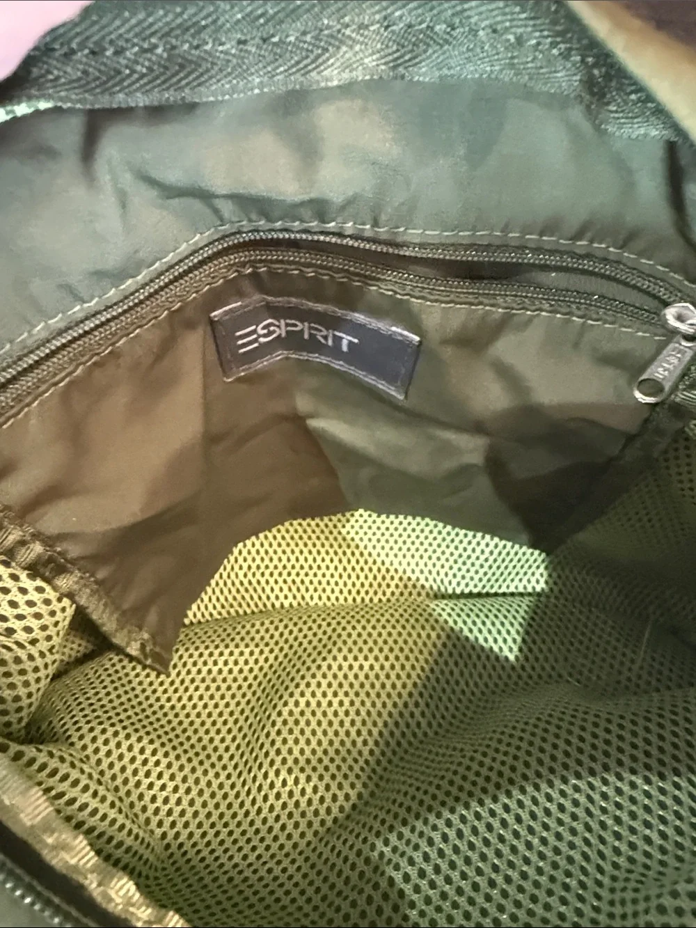 Vintage Y2K Esprit Sport Green Slouchy Hobo/Crossbody Bag